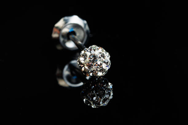earrings on the white. 3D rendering