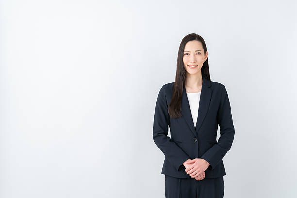 istock Young business woman on white background 2250623329