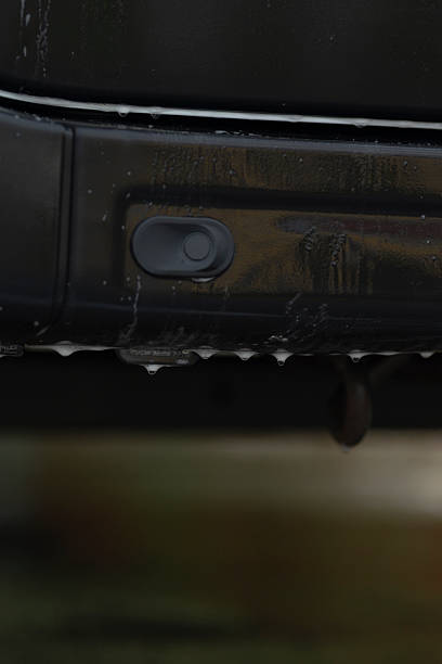 istock Vehicle rear detail, Automobile rear bumper featuring reflections and textures 2250624609