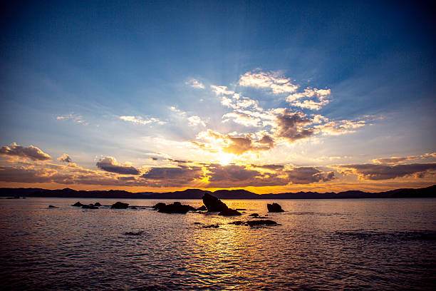Creative and beautiful Amami Oshima Japanese landscape sunrise