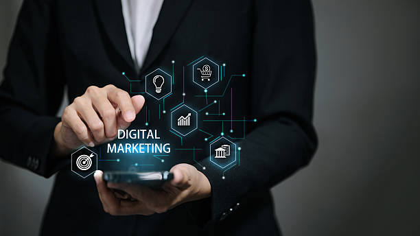 istock Digital Marketing Strategy with Mobile Interface and Business Icons 2250628004