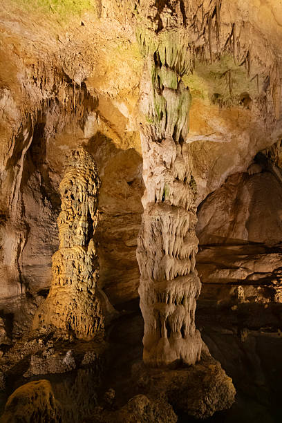 istock Stalgmite and Column at Carlsbad Caverns 2250628025