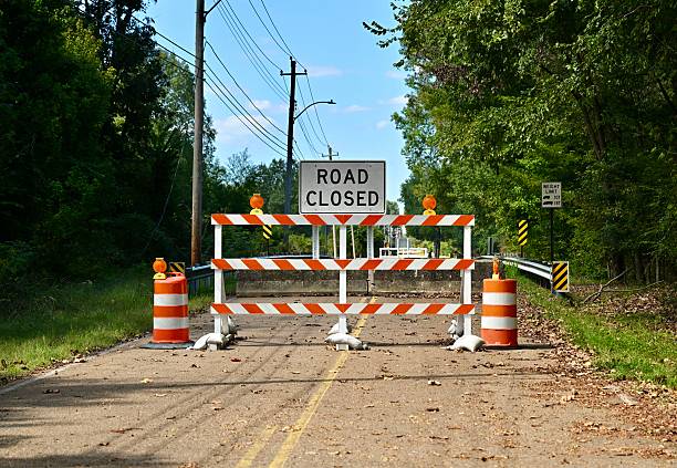 istock Road Closed Barricade 2250630008