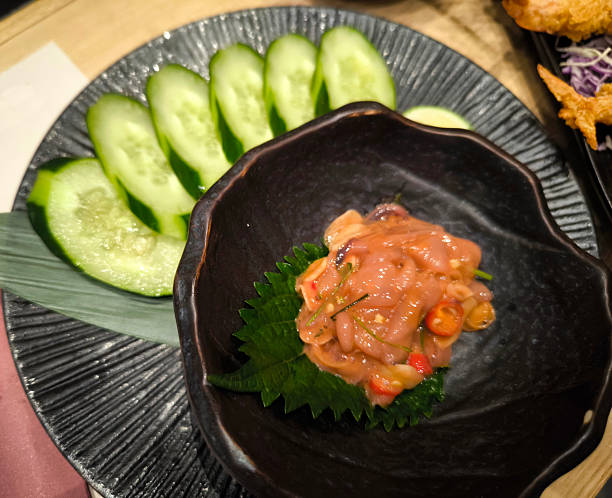 istock Japanese Squid Dish with Cucumber Slices 2250648573
