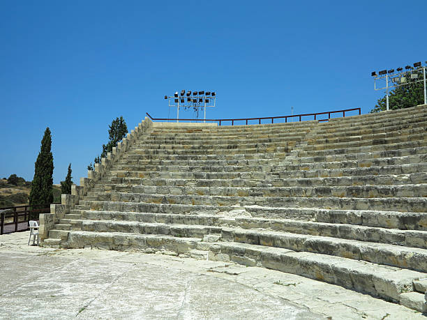 Ancient Roman amphitheater ruins in Paphos Cyprus