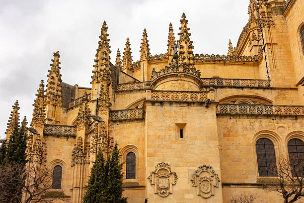 istock Gothic cathedral architecture on Plaza Mayor, Segovia, Spain 2250656746