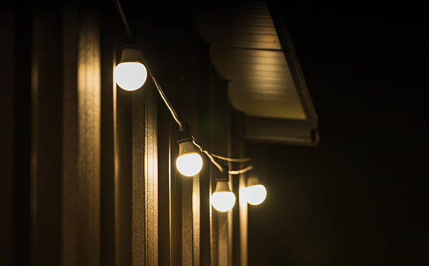 istock Warm Porch String Lights at Night 2250658684