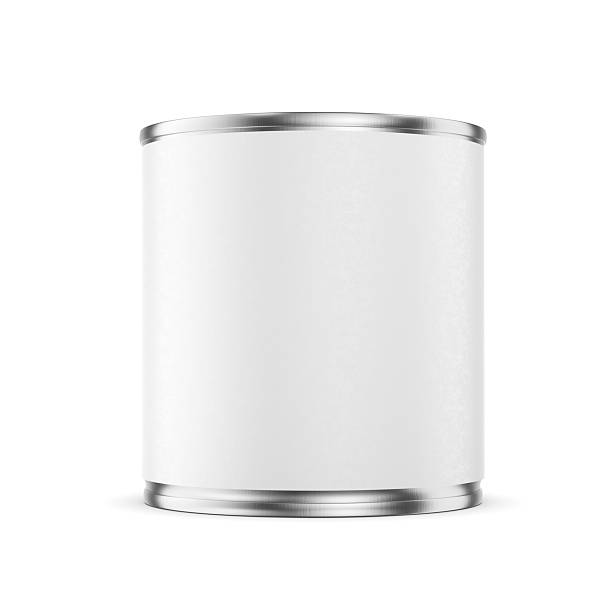 istock Tin can diameter 65mm with blank label isolated on white. 3D rendering. 2250662628