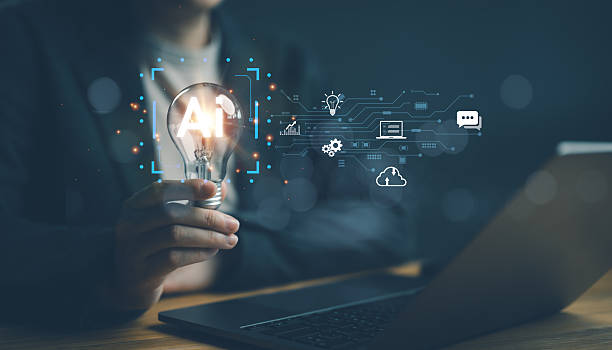 istock Ai tech, businessman show virtual graphic Global Internet connect Chat with AI, Artificial Intelligence. Ai technology in daily life, Futuristic technology transformation. Work life with Ai. 2250663577