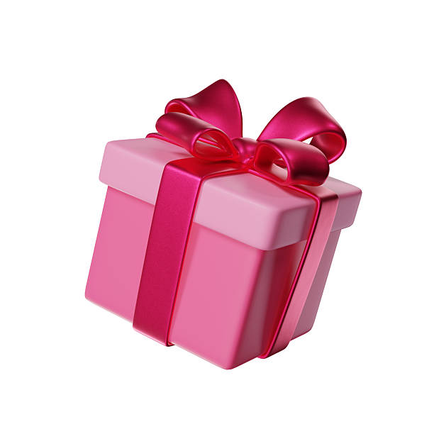 istock 3D Pink Gift Box with a Pink Ribbon 2250665431