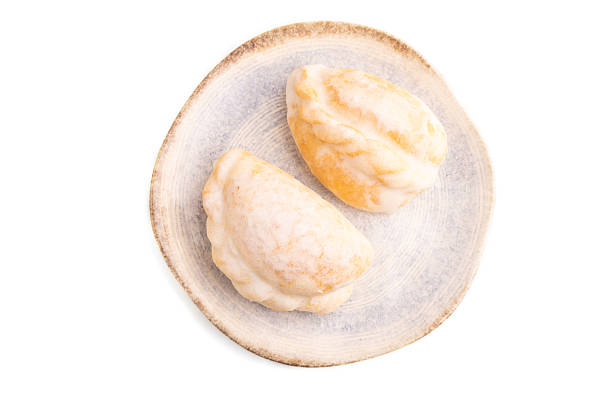 istock Glazed Pies with blueberry jam Isolated on white, top view, flat lay, close up 2250676944