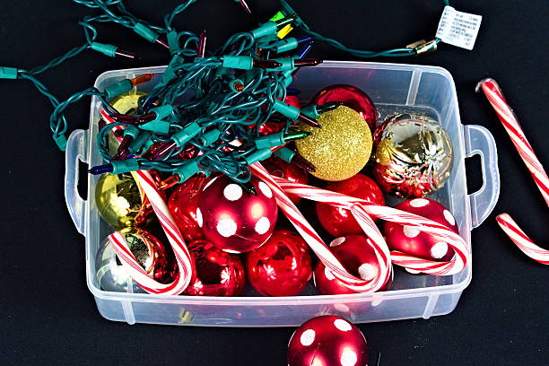 istock Box of Ornaments and Lights 2250679909