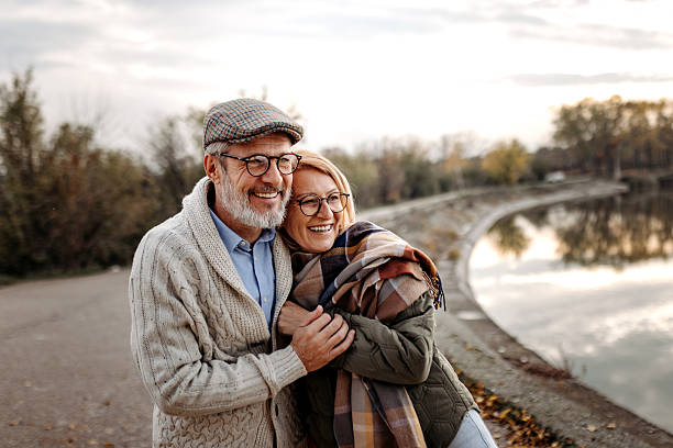 istock Mature couple bonding by the lake 2250682795