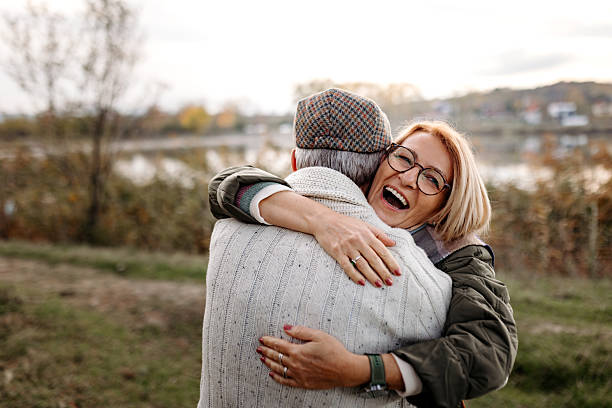 istock Mature couple bonding outdoors in nature 2250682859