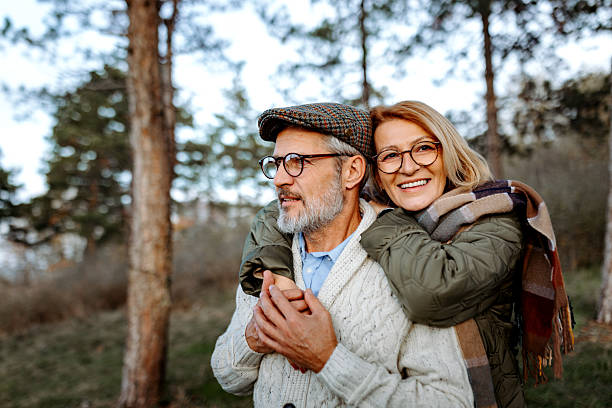 istock Mature couple embracing in nature 2250682922