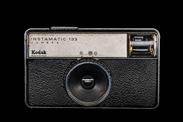 Novi Sad, Serbia - December 03, 2025: Kodak Instamatic 133 camera, a classic vintage item produced by Kodak in Germany between 1968 and 1970.