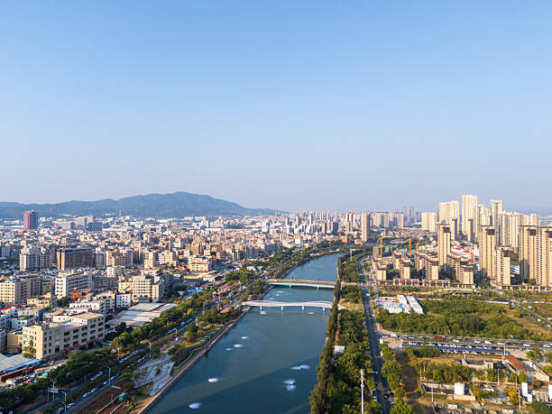 istock Aerial View of Cityscape and River 2250683343