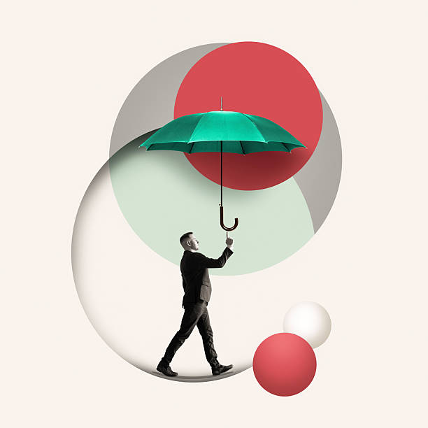 istock Man with an umbrella on his finger 2250683577
