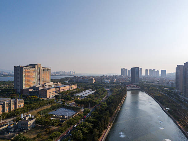 istock City Riverside Building Complex Landscape 2250684118