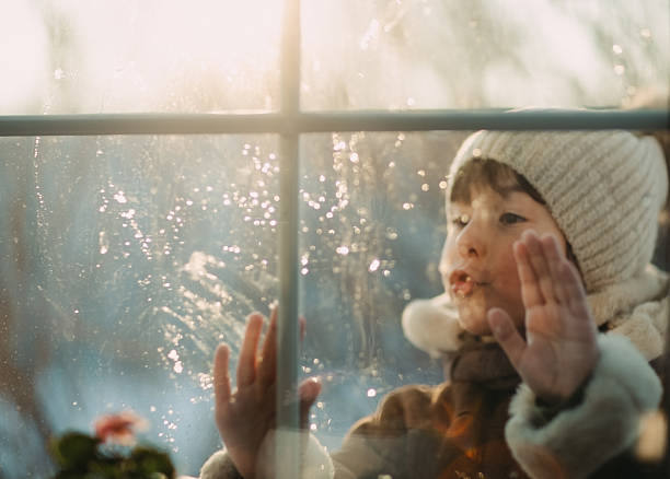 istock Portrait of a boy in a window 2250694438