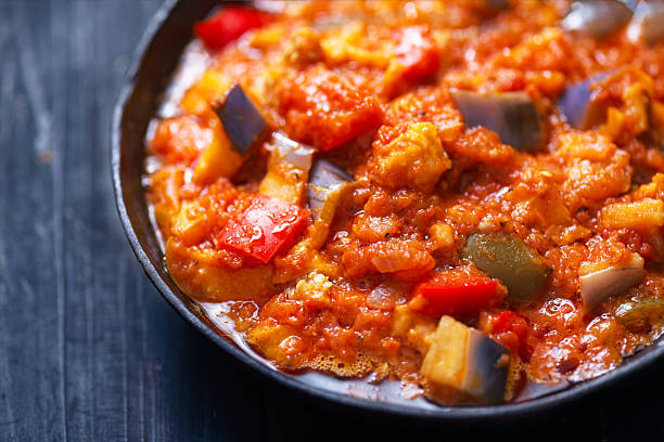 istock rustic eggplant ragu in tomato sauce 2250697085