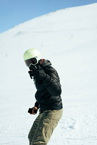 Winter sport.  Portrait Vital senior men  Snow skier, enjoying in ski lift,  sunny ski resorts Val Gardena  Snowcapped mountain  Dolomite super ski area. Ski resort. italy, Europe.