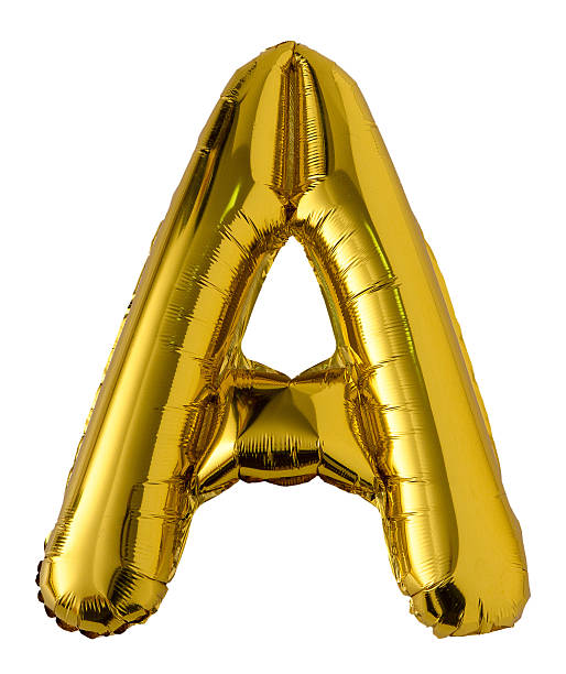 istock Gold Letter A Balloon isolated 2250702900