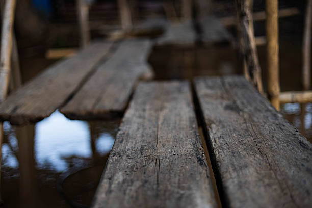 istock Wooden Path Above Rainy Flood 2250704645