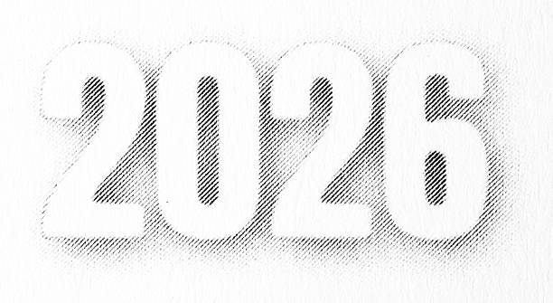 istock Macro 2026 Outline Halftone Text on White Paper 2250706964