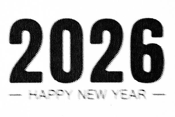 istock Macro Print Text 2026 Happy New Year with Blur Effect 2250707037