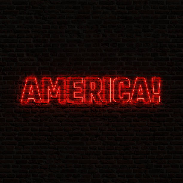 istock NEON AMERICA WITH DARK BACKGROUND 2250717884