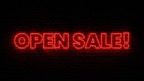 istock NEON Open Sale With Brick Background 2250718548