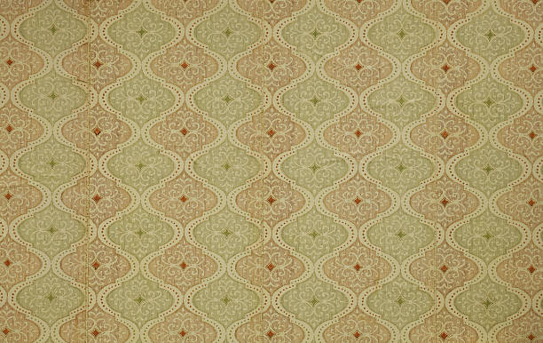 istock Old wallpaper on the wall. Old wallpaper for texture or background. 2250718940