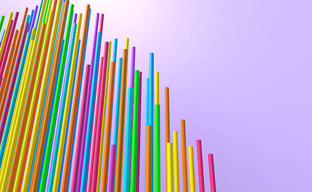 istock Pyramid of colored narrow cylinders. 2250722277