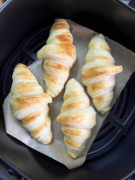 Buttery croissant pastry golden baked flaky croissant pastry breakfast fresh aromatic