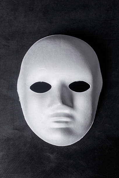 istock White mask lying on a dark surface ready for performance art or theater production 2250725935
