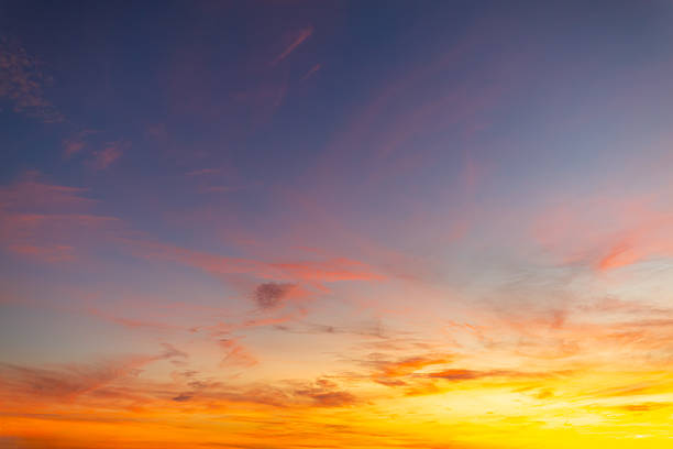 istock Clouds and sky at sunrise and sunset,Clouds and sky at sunrise and sunset,Sunset sky clouds in the evening with Orange gold sunlight in golden hour, Panoramic Horizon sky background 2250737285