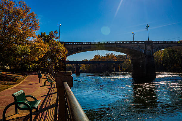 istock Beautiful Riverwalk Autumn colors and Old Bridge! 2250742452