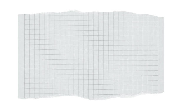 istock Torn piece of grid notebook paper, isolated on transparent background. Suitable for creative design, collage, scrapbooking, notes, and graphic projects 2250747292