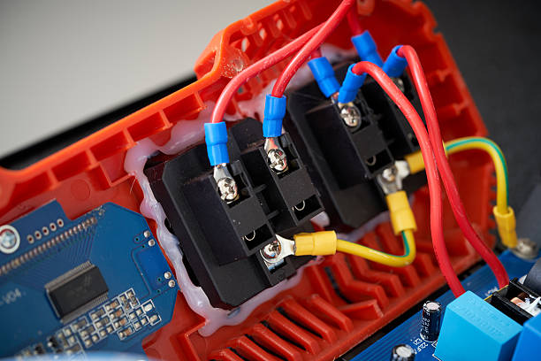 istock Close-up of electronic circuit board with electronic components. Technology background 2250747694
