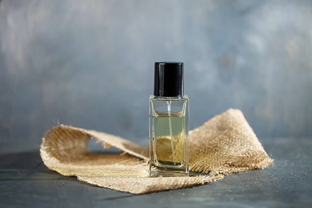 istock perfume bottle with black cap. Nice smell for women 2250752404