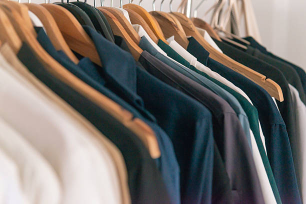 istock Different samples of clothing on hangers 2250752584