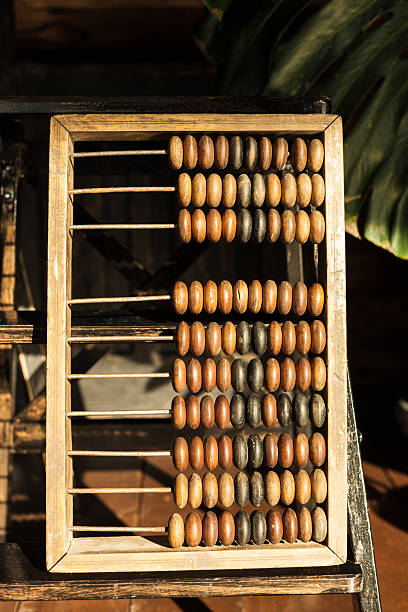 istock Classic wooden abacus displayed on a rustic table in a warm room setting 2250761643