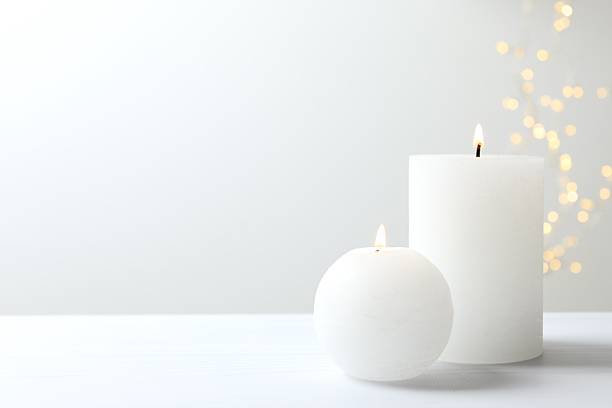 Beautiful candles on the table