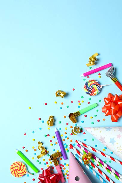 istock Frame of different party items and decorations with space for text on pink background, flat lay 2250766006