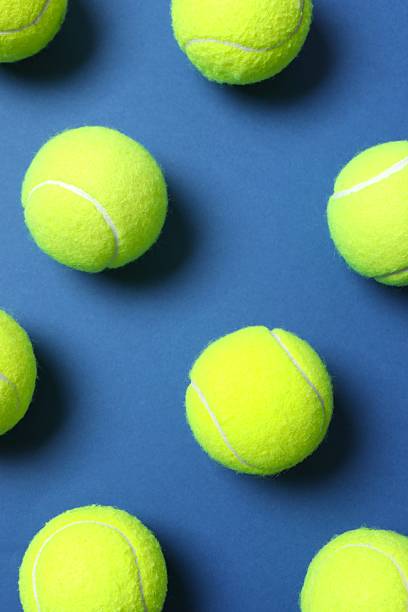 istock Tennis balls on a color background 2250768093
