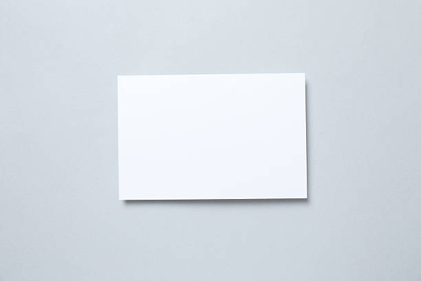 istock White paper card on gray background 2250768183