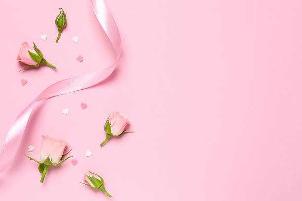 istock Beautiful composition with peony roses on color background 2250768446
