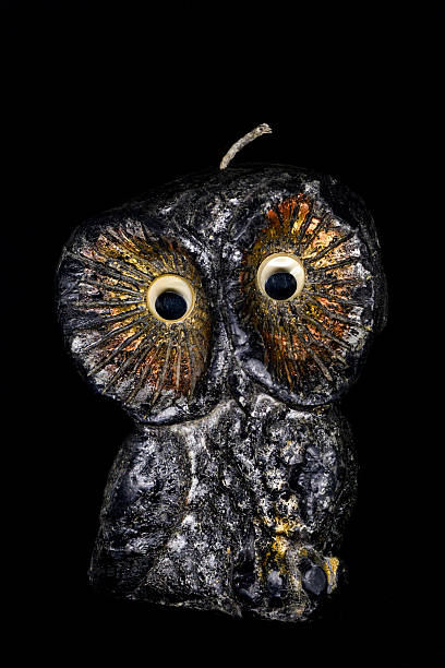 istock Candle as an owl with black background 2250769192