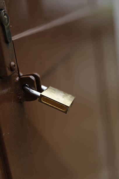 istock Padlock On Metal Door Representing Security And Protection 2250772729